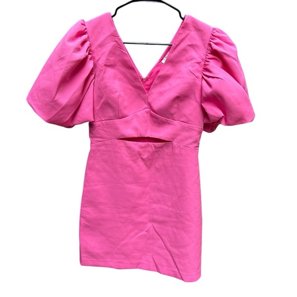 Endless Rose Puff Sleeve Cutout Minidress - Picture 3 of 6